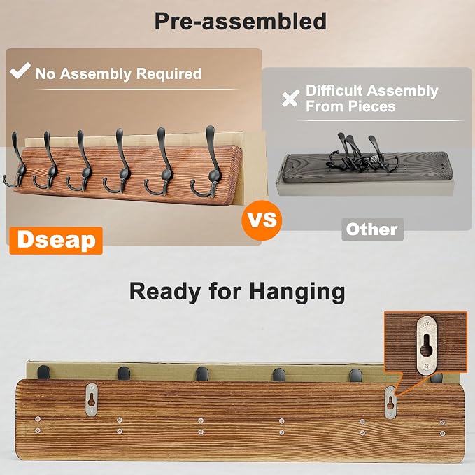 Dseap Coat Rack Wall Mounted - Image 4