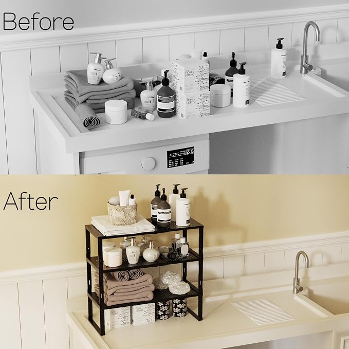 Heavy-Duty Adjustable Metal Shelf Organizer - Image 6