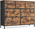 SONGMICS Dresser for Bedroom, Chest of Drawers, 7 Non-Woven Fabric Drawers by SONGMICSbySONGMICSHOME