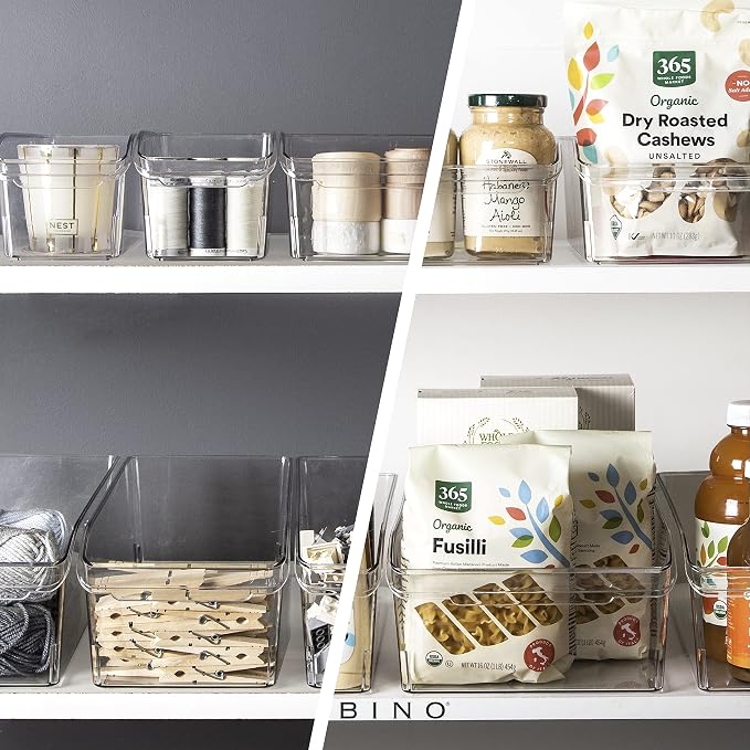 BINO | Plastic Storage Bins, Large | THE CURVE COLLECTION | Multi-Use Fridge / - Image 4