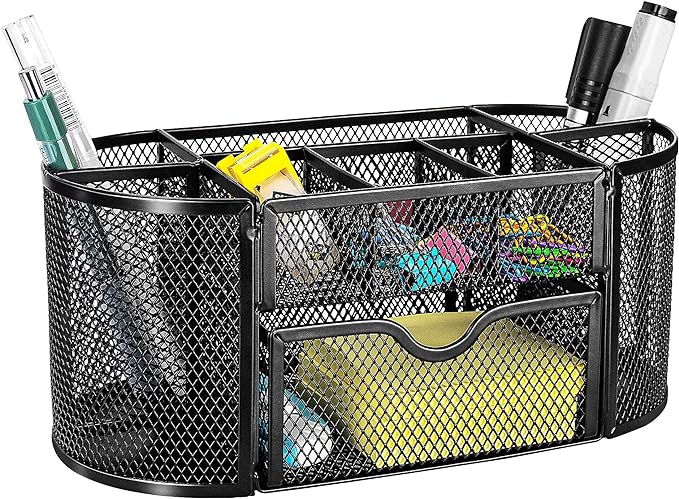 Amazon Basics Pen Holder and Desk Organizer, Office Caddy Storage, ‎9.25" x - Image 4