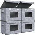 Univivi Fabric Foldable Storage Boxes Large Collapsible Stackable Storage Bins by Univivi