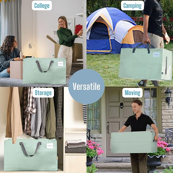 VENO 8 Pack Moving Bags and Large Christmas Decoration Storage Bins - Image 7