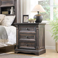 T4TREAM 24" Wide 3 Drawer Dressers, Farmhouse 26" Tall Bedside Side Table by T4TREAMFurniture