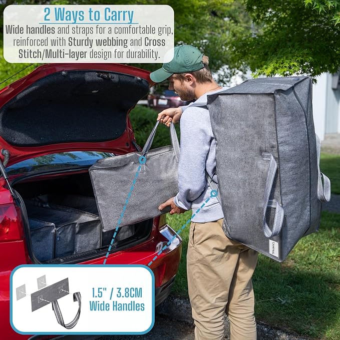 VENO 6 Pack Moving Bags w/Backpack Straps, Heavy Duty, Moving Boxes Alternative - Image 2