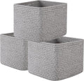OIAHOMY 9”x9”x7” Storage Cubes, Cotton Rope Woven Baskets by MasterofSpaceOptimization