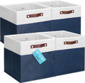 OrganiHaus 13" x 13" x 13" Cube Fabric Storage Bins Set of 4, Fabric Storage by OrganiHaus