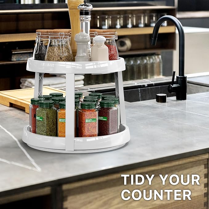 Simple Houseware 2-Tier Lazy Susan Spice Organizer - Image 8