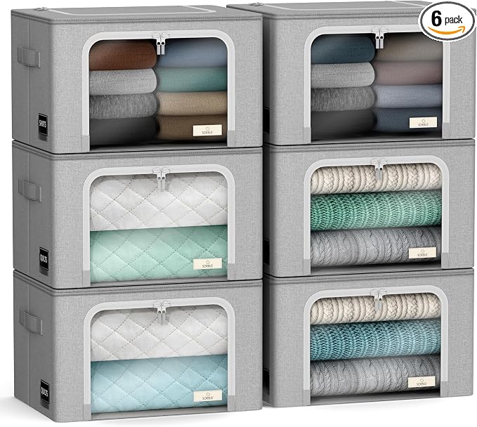 Sorbus Storage Bins with Metal Frame by Sorbus