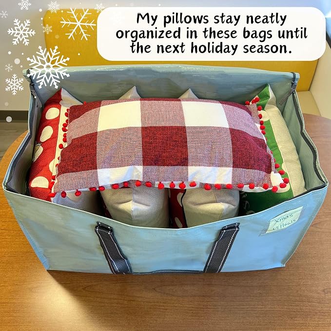 VENO 6 Pack Moving Bags and Large Christmas Storage Bins - Image 2