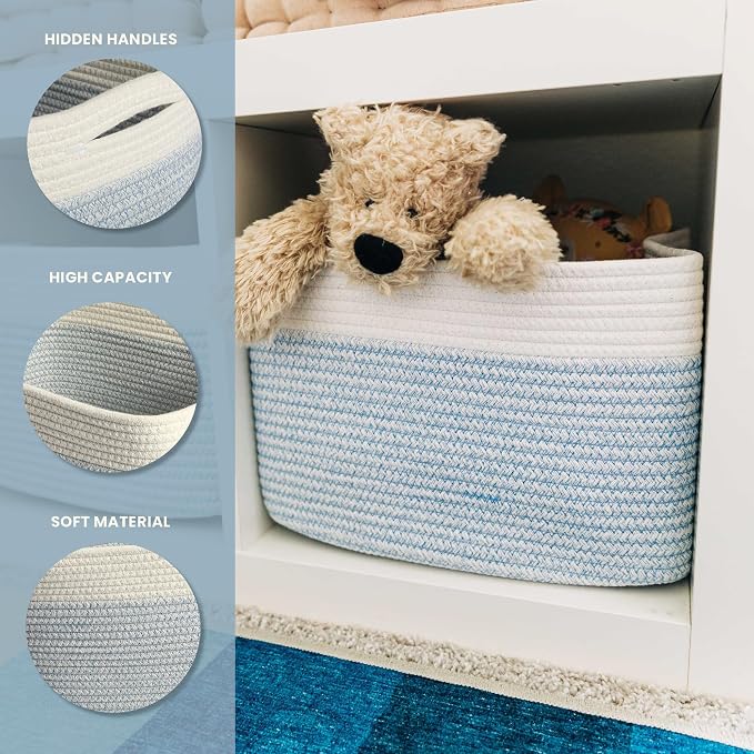 OrganiHaus Set of 3 Woven Storage Baskets - Image 3
