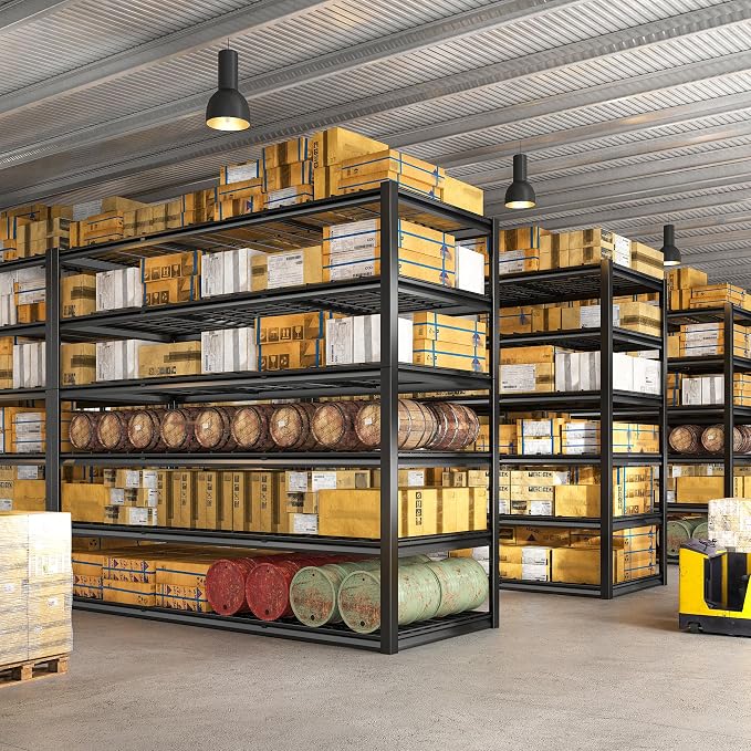 REIBII 60" W Garage Shelving, 3000LBS Storage Shelves, 6 Tier Heavy Duty - Image 7