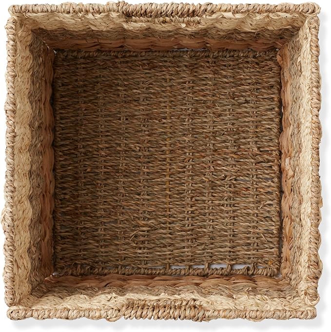 Casafield 12" x 12" Mixed Weave Storage Baskets, Natural - Image 6