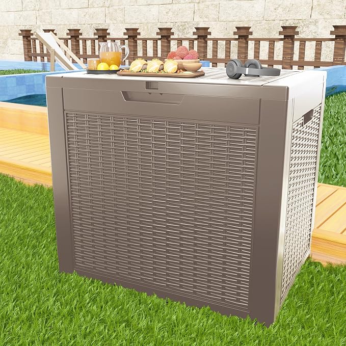 31 Gallon Outdoor Deck Box, Storage Lockable Waterproof Patio Furniture - Image 4