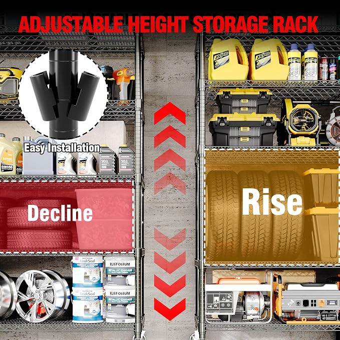82" H Storage Shelves 3300LBS Heavy Duty Shelving Unit - Image 8