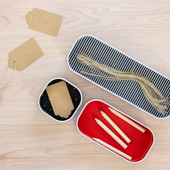 Three by Three Seattle 6 Piece Shallow Metal Organizer Tray Set - Image 4
