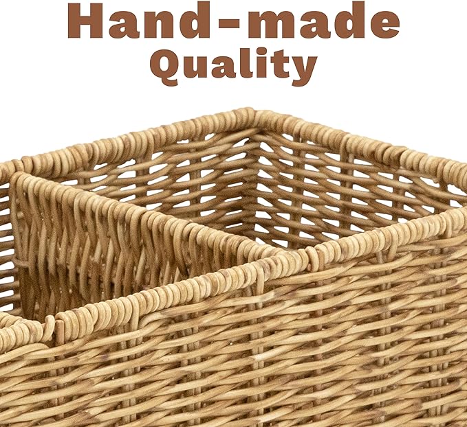 myHomeBody Wicker Basket With 3 Compartments, - Image 5