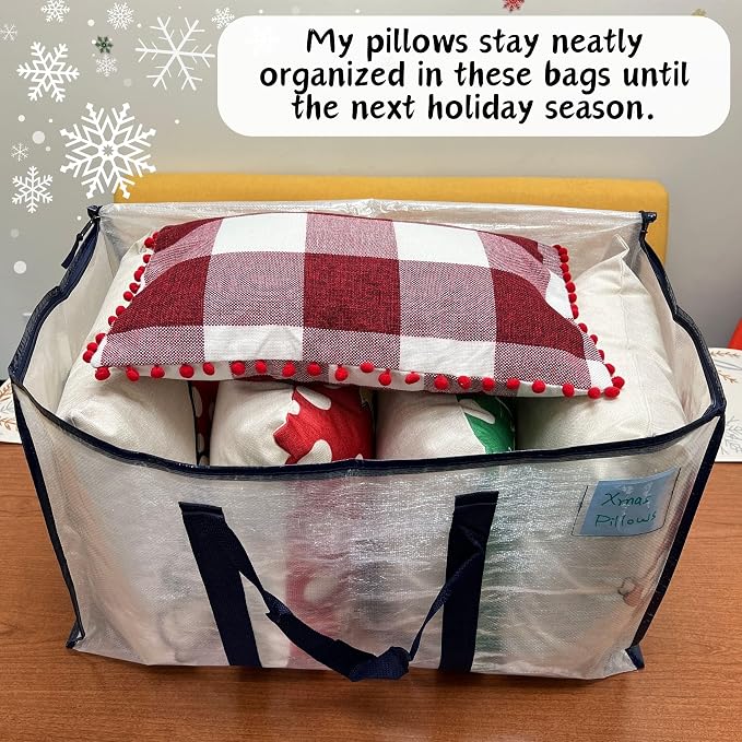 VENO 6 Pack Moving Bags and Large Christmas Storage Bins - Image 2