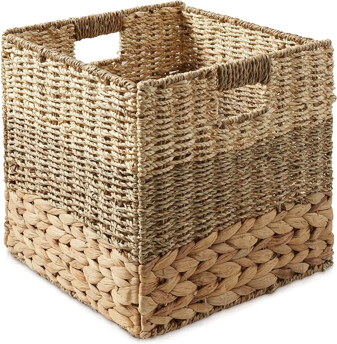 Casafield 12" x 12" Mixed Weave Storage Baskets, Natural - Image 3