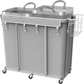 Simple Houseware Extra Large 2 Section Rolling Laundry Cart 265 Liter – Heavy by SimpleHouseware