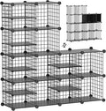 Wire Cube Storage Organizer, 12 Cubes Converted into 14 Cubes, Sturdy Metal by Kiivoena