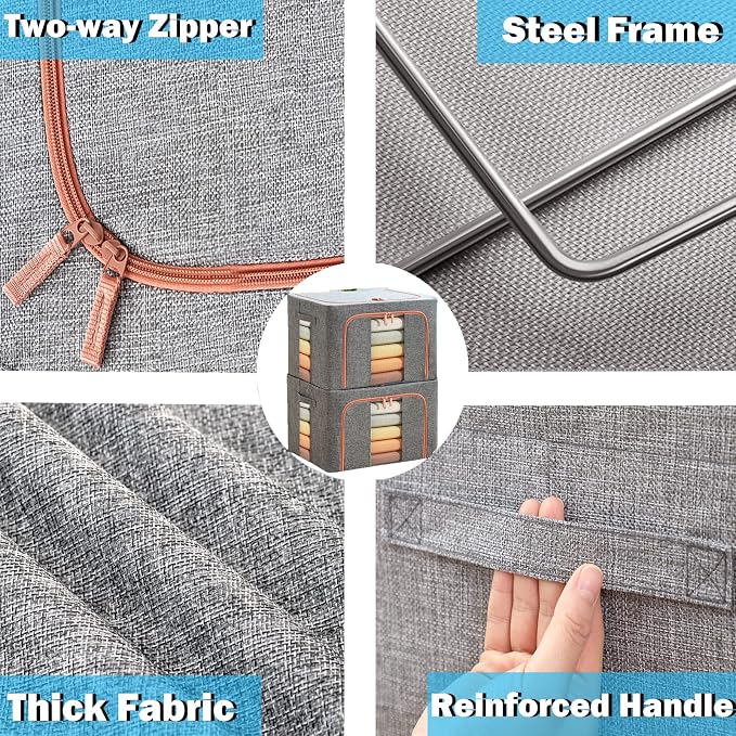 Large Storage Bags, Stackable Clothes Storage Bins - Image 6