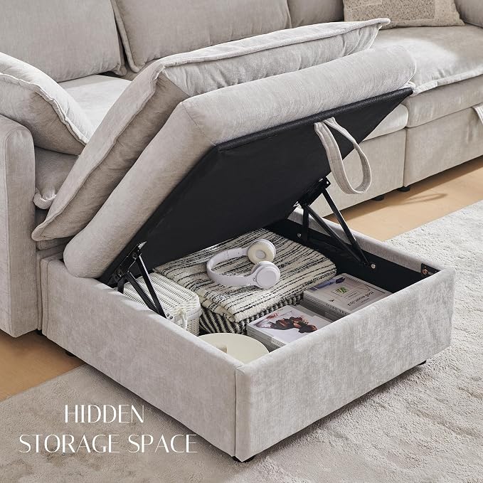 88.98" Sectional Couches for Living Room, Cloud Couch Sectional - Image 5