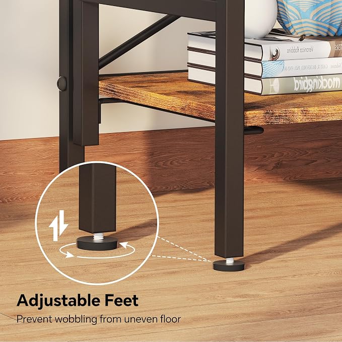 Homeiju Folding Bookshelf, 4 Tier Bookcase Foldable Shelf - Image 6