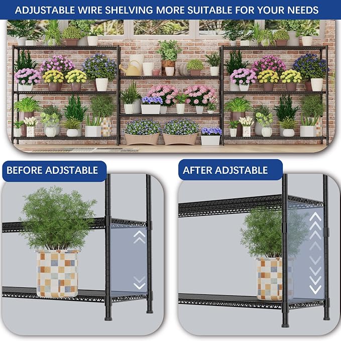 Heavy Duty Shelving, 47.6" H Garage Shelving Unit - Image 4