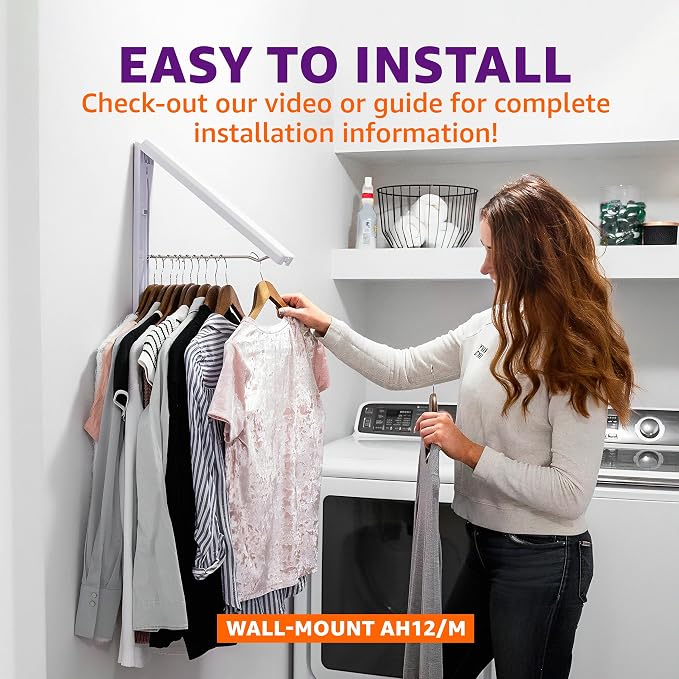 InstaHanger - Wall Mounted Drying Rack - The Original Collapsible Clothes - Image 5