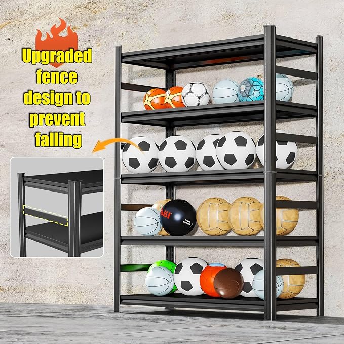 Storage Shelves, Garage Metal Shelving Unit, Adjustable, Double-Layer Column - Image 8