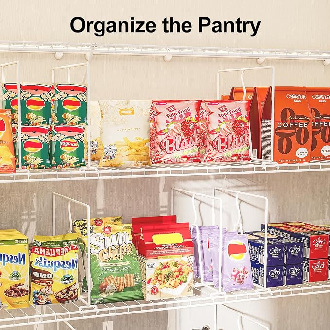Wire Shelf Dividers for Closet: Tall 8 Pack 12-Inch Deep Adjustable Organizer - Image 8