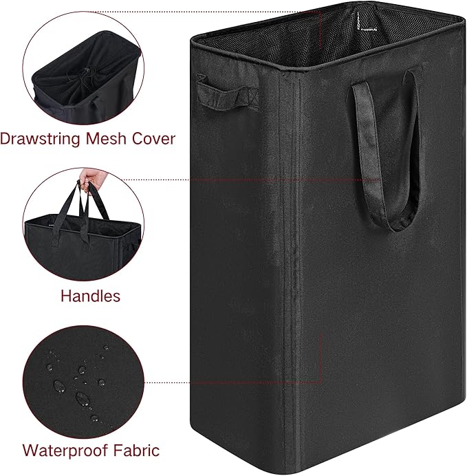 efluky Slim Laundry Basket, Narrow Laundry Hamper - Image 3