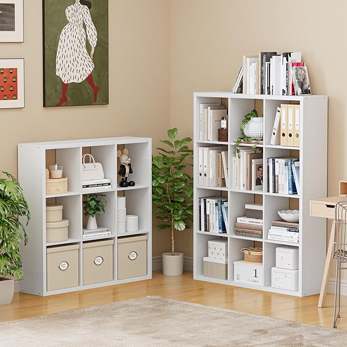Cube Storage Organizer Bookcase, Decorative 11 inch Open Back Cubical Shelf - Image 5