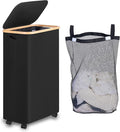 75L Slim Laundry Hamper with Wheels, Clothes Hamper by iEGrow