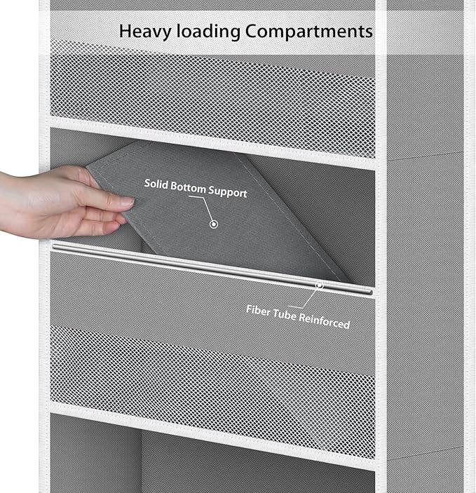Univivi 6-Shelf Over Door Hanging Organizer Fabric Baby Door Storage - Image 5