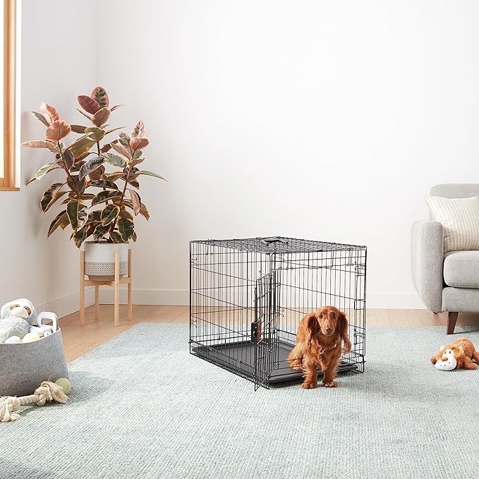 Amazon Basics Durable, Foldable Metal Wire Dog Crate - Image 5