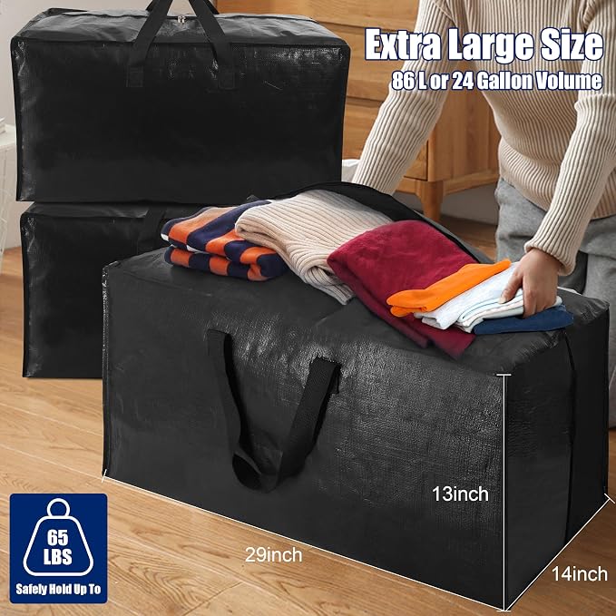 Cosy Family 4 Pack Heavy Duty Extra Large Moving Bags - Image 6