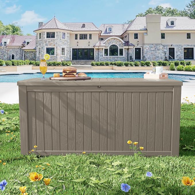 EasyUp 180 Gallon Deck Boxes Waterproof, Outdoor Large Storage Boxes - Image 7
