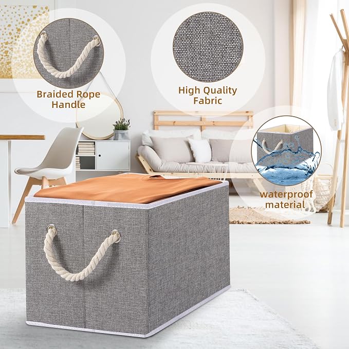 Yawinhe Foldable Fabric Storage Cubes 3-Pack, Collapsible Bins - Image 5