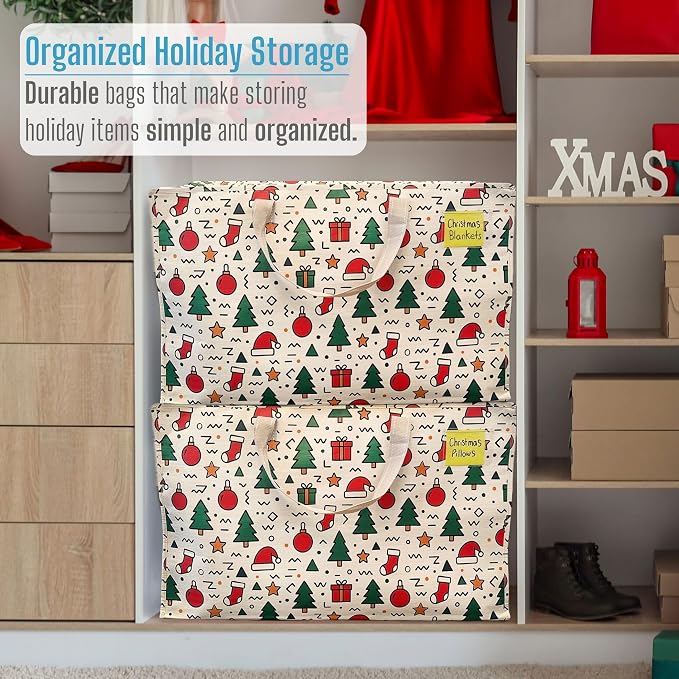 VENO 6 Pack Moving Bags and Large Christmas Decoration Storage Bins - Image 6