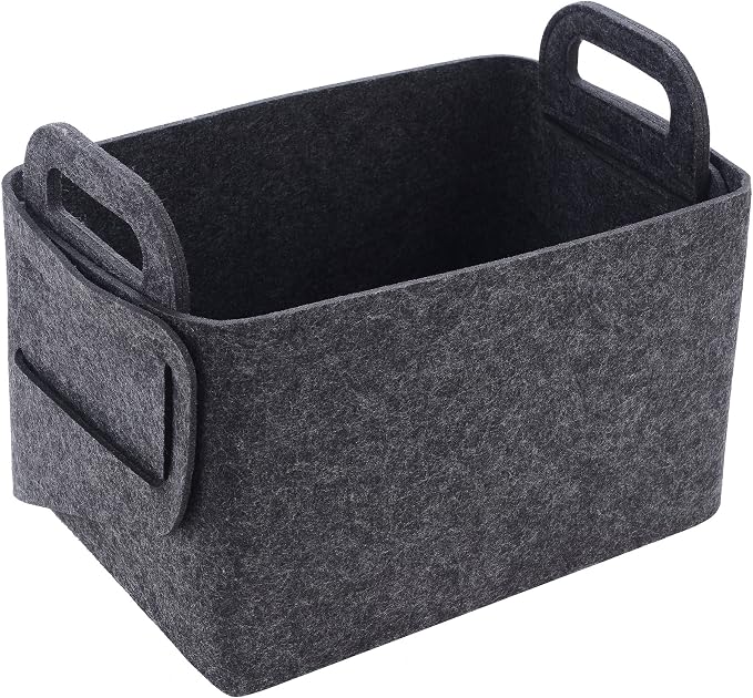 Minoisome Storage Basket Felt Storage Bin Collapsible& Convenient Box Organizer by Unknown
