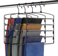 Fontaines Luxury 5 Tier Pants Hangers 4 Pack by Fontaines