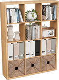 Cube Storage Organizer Bookcase, Decorative 11 inch Open Back Cubical Shelf by VDNEND