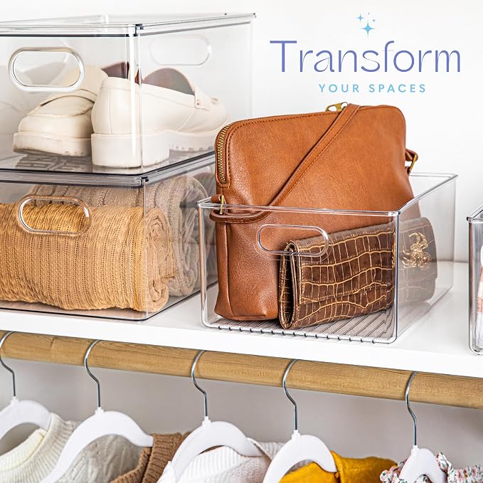 primebox 2 Pack Clear Plastic Organizer Bins - Image 6