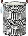 LANGYASHAN Laundry Basket Canvas Fabric Collapsible Organizer Basket by LANGYASHAN