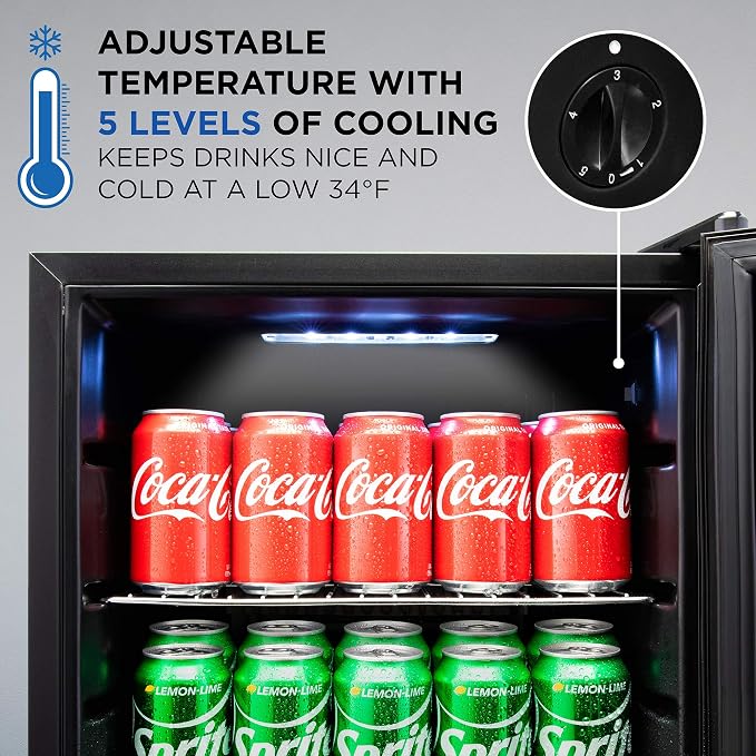 Ivation 101 Can Beverage Refrigerator, Freestanding Ultra Cool Mini Drink Fridge - Image 2