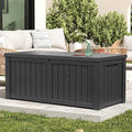 Deck Box, 120 Gallon Outdoor Storage Box Lockable Patio Waterproof by LHBGO