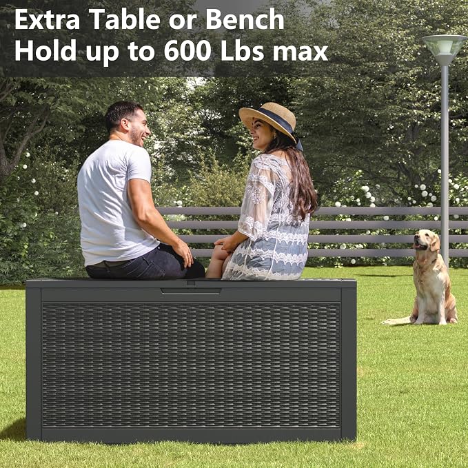 Outdoor Storage Box, Resin Deck Boxes Indoor and outdoor, Waterproof Storage - Image 5