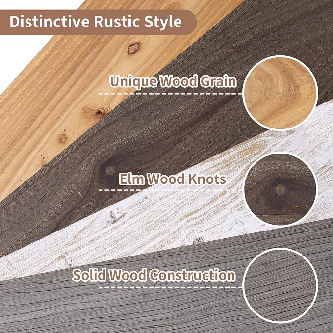 Axeman Rustic Elm Wood Floating Shelves - Image 4